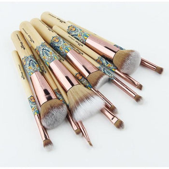 12PCS Set Soft Bamboo Make Up Brush